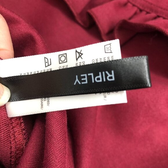 NWT Buffalo David Bitton Womens Ripley Ruffled Turtleneck Berry Burgundy XL - Picture 12 of 15